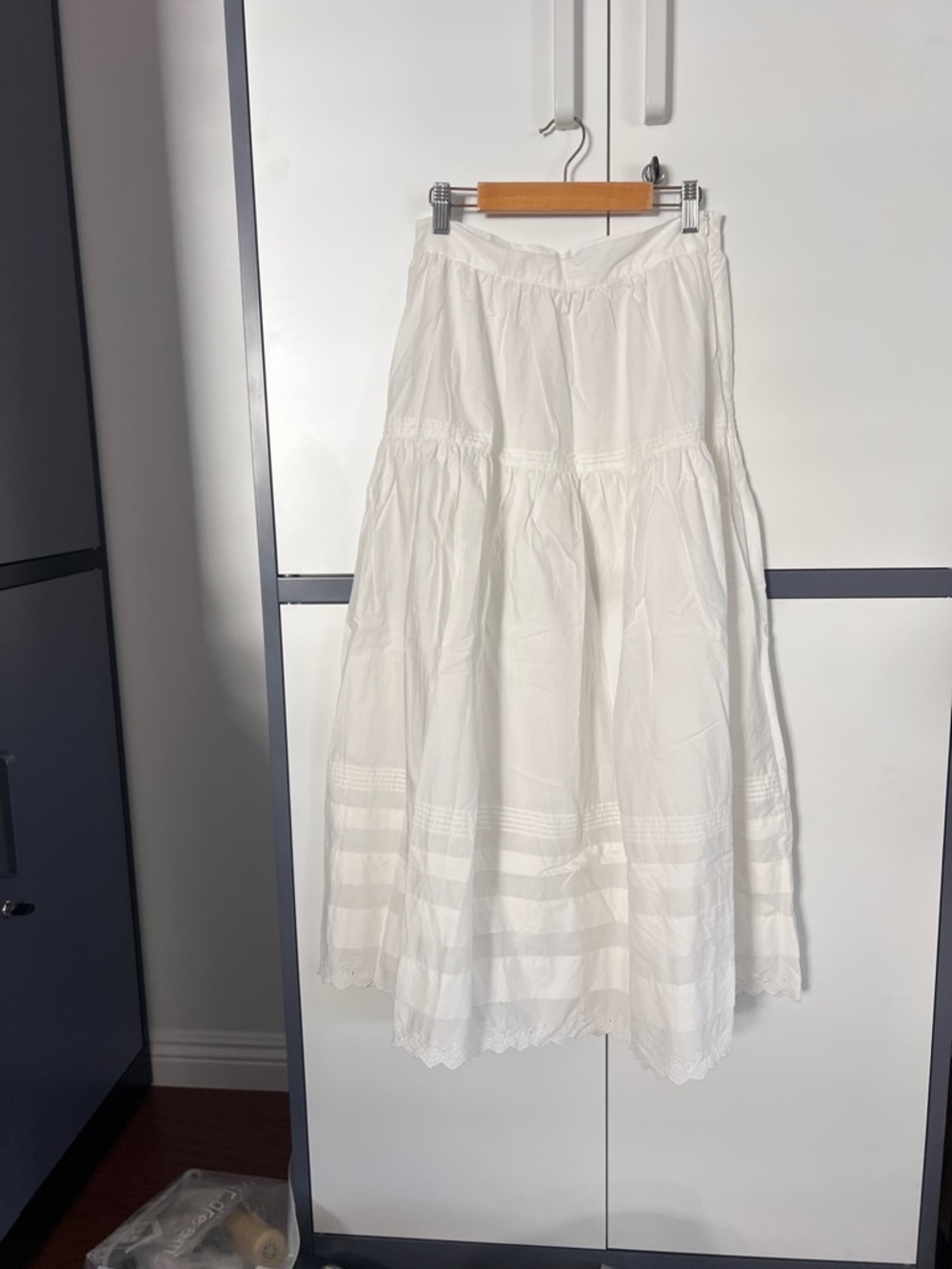 Doen Sebastiane Tiered Cotton Maxi Skirt, S - Picture 3 of 13
